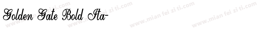 Golden Gate Bold Ita字体转换